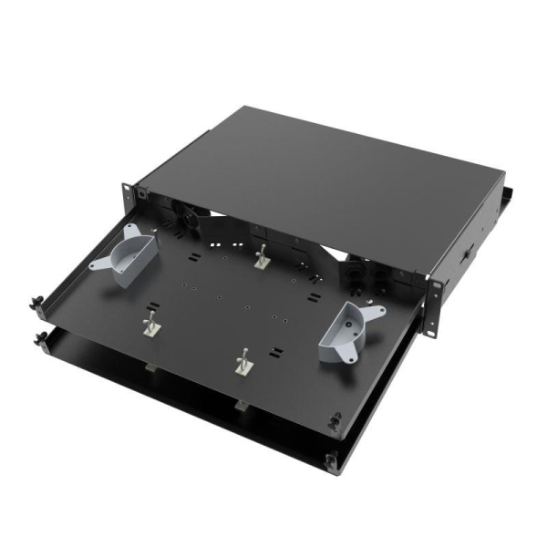 Полка оптическая выдвижная без лицевой панели неукомплектованная 2U черн. DKC RNFPE2U48