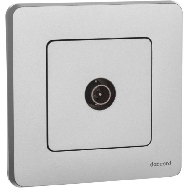 Розетка телевизионная оконечная TV Inspiria 10дБ 5-862мГц механизм алюм. IEK 673872