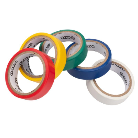 Изолента ПВХ 15ммх5м 5 цветов (уп.5шт) ФАZА 5017214