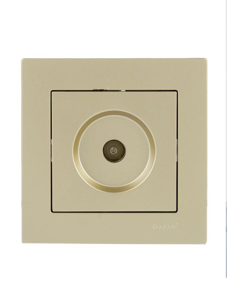 Розетка телевизионная проходная TV 1-м СП Vesna механизм титан LEZARD 742-3788-129