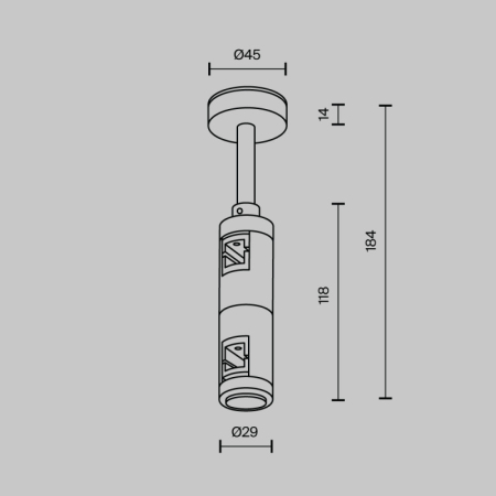 Стойка Maytoni Technical TRA156С-D1-BS