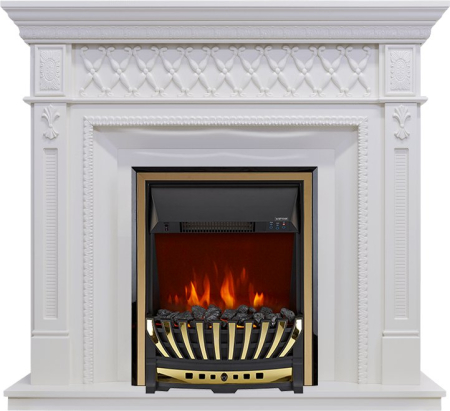 Royal Flame Каминокомплект Alexandria - Белый с очагом Aspen Gold