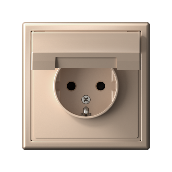 Розетка ArtGallery 16А IP20 с заземл. защ. шторки с крышкой механизм песочн. SE GAL001246