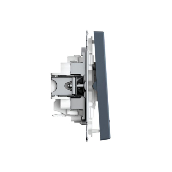 Выключатель 2-кл. ArtGallery (сх. 5а) 10AX с подсветкой быстрозажим. клем. механизм грифель SE GAL000753S