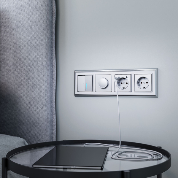 Выключатель Werkel W1120106 серебряный