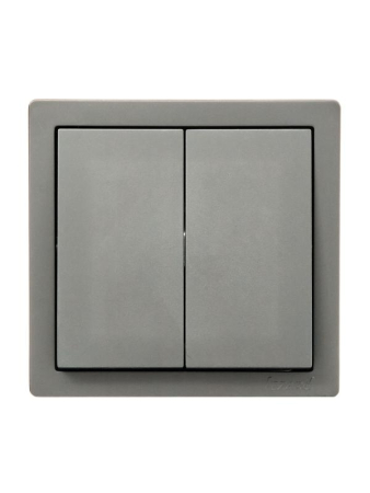 Выключатель 2-кл. ОП LETO платина LEZARD 752-3500-101