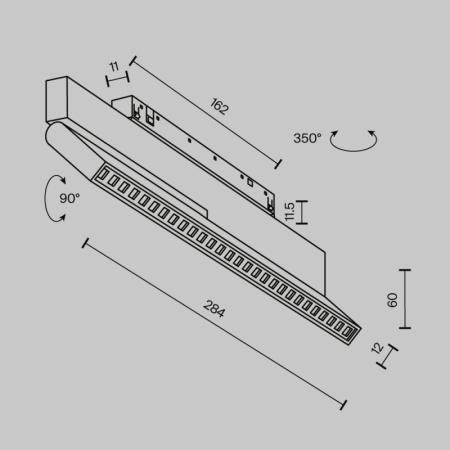 Светильник на шине Maytoni Technical TR242-2-12W4K-B