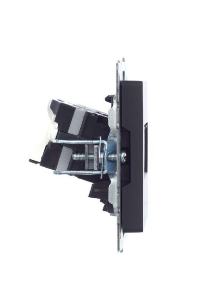 Розетка компьютерная 2-м СП BRITE RJ45 кат.5E РК10-2-БрГ механизм графит IEK BR-K20-1-K53