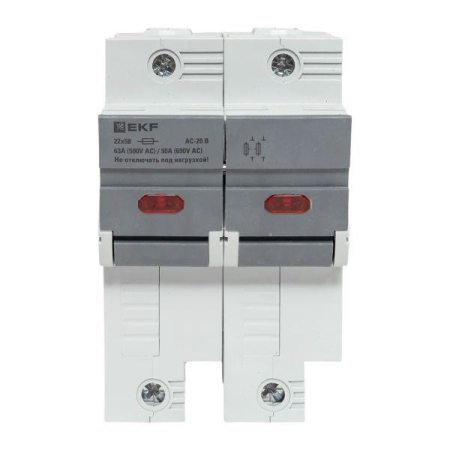 Предохранитель-разъединитель DF 22х58 2п (тип ПВЦ) EKF df222-e