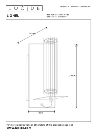Бра LUCIDE 73206/01/30