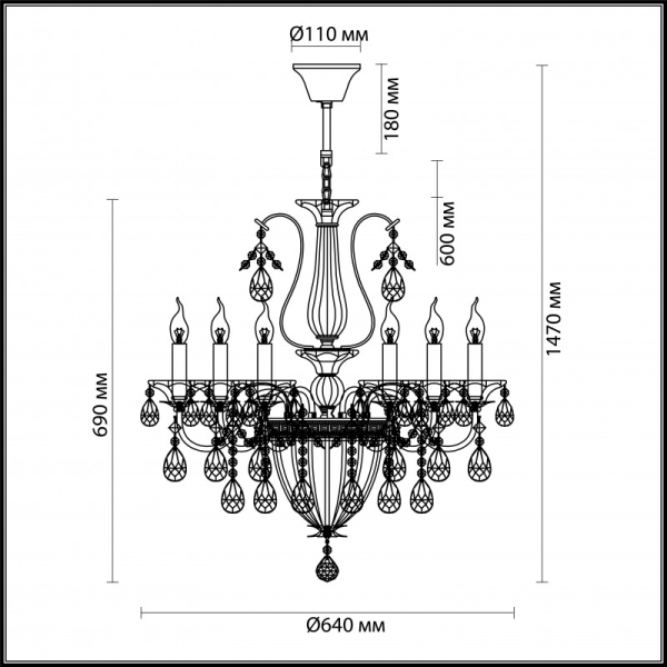 Подвесная люстра Odeon Light 4724/6