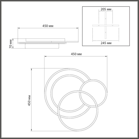 Накладная люстра Sonex 7735/80L