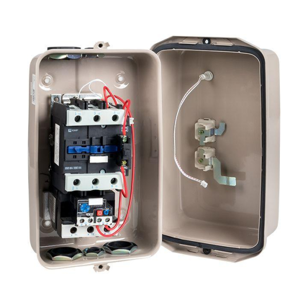 Пускатель магнитный КМЭ 80А 230В с РТЭ и индикатором PROxima в корп. IP65 EKF ctrp-r-80-230v-led