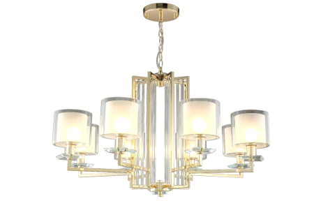 Crystal Lux Люстра Crystal Lux NICOLAS SP-PL8 GOLD/WHITE
