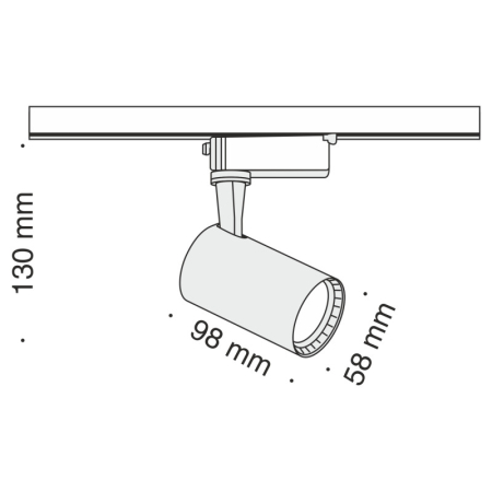 Светильник на шине Maytoni Technical TR003-1-6W3K-B