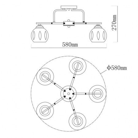 Накладная люстра DeMarkt 324017805