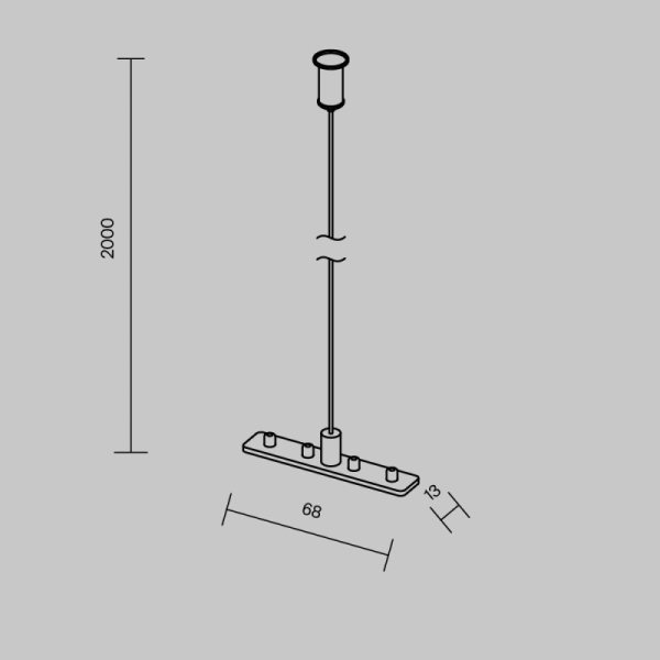 Подвесной комплект Maytoni Technical TRAM034SW-2S