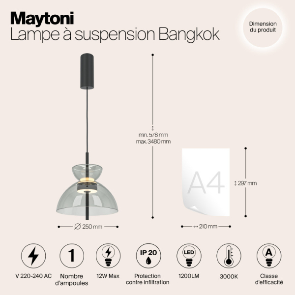 Подвесной светильник Maytoni MOD185PL-L11B3K2