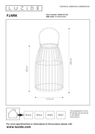 Настольная лампа LUCIDE 06801/01/30