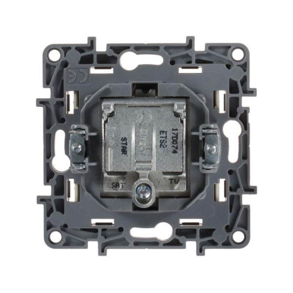 Розетка телевизионная TV/SAT СП Etika двухкабельная механизм сл. кость IEK 672357