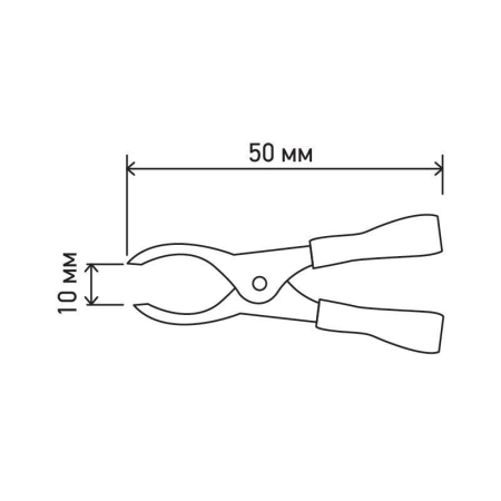 Зажим "крокодил" 10А 50мм (уп.100шт) REXANT 16-0012