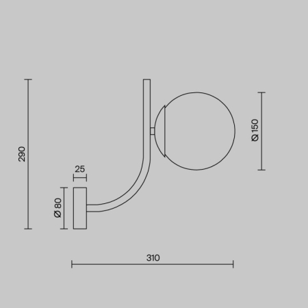 Бра Maytoni MOD109WL-01BS