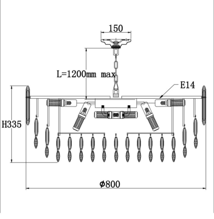 Подвесная люстра Fluorite FL1064-22P