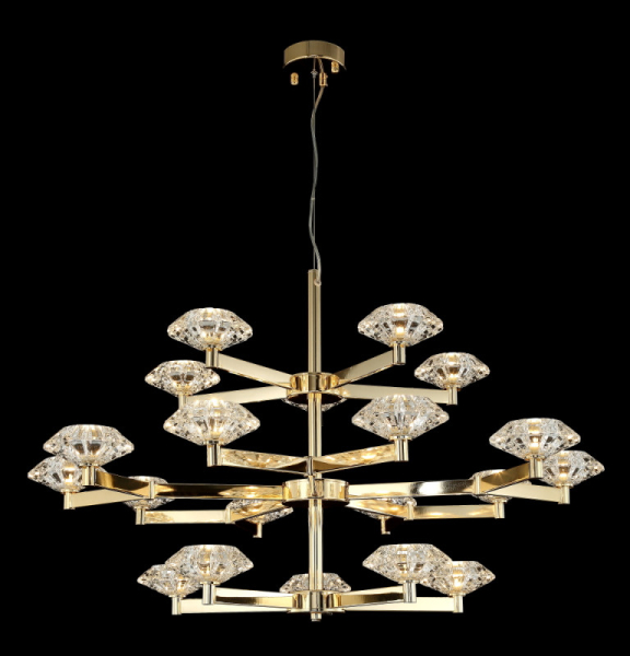 Подвесная люстра Crystal Lux REBECA SP5+10+5 GOLD