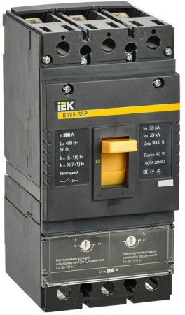 Выключатель автоматический 3п 200А 35кА ВА 88-35Р KARAT IEK SVAR30-3-0200