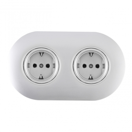 Розетка Arte Milano SET08-2-40-1x2 silver