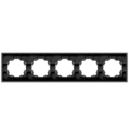 Рамка 5-м Афина стеклянная графит UNIVersal 2258