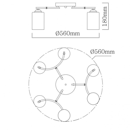 Накладная люстра DeMarkt 106010606