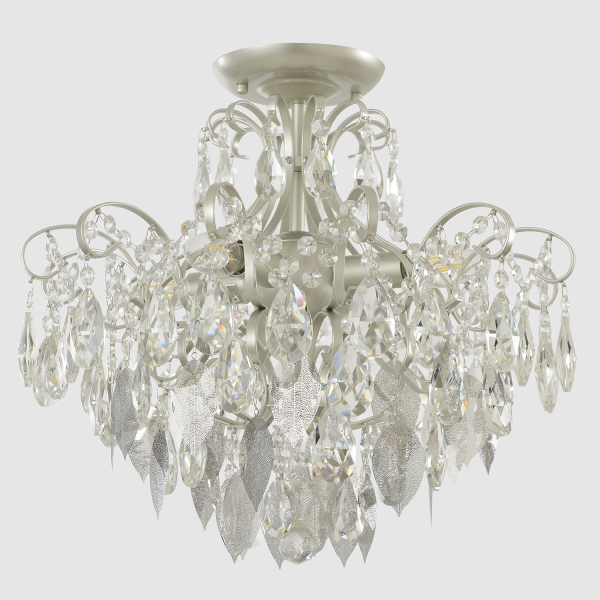 Crystal Lux Светильник потолочный Crystal Lux ESMIRALDA PL4 SILVER
