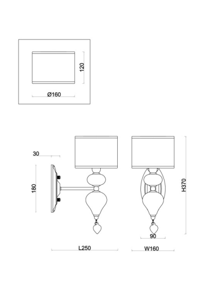 Бра Freya FR5369WL-01BS