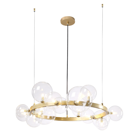 Crystal Lux Люстра Crystal Lux AGATA SP15 V2 GOLD/TRANSPARENTE