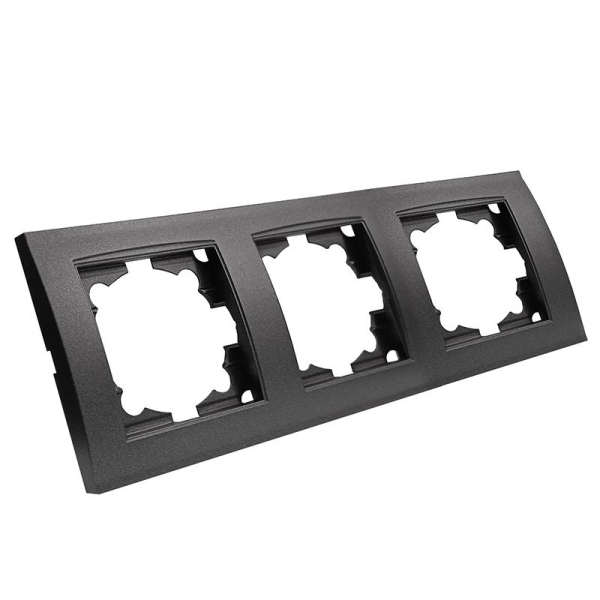 Рамка 3-м Бриллиант горизонт. графит Universal 7947489-Gr