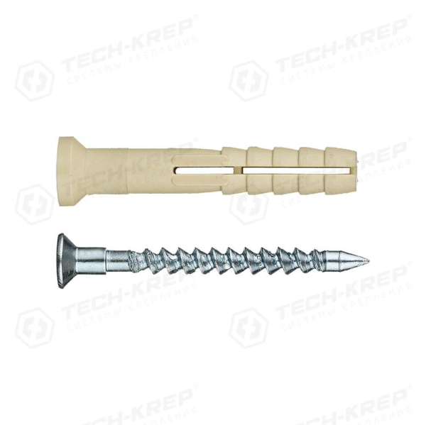 Дюбель-гвоздь 6х40 пот. манжета (нейлон) (уп.150шт) Tech-KREP 101330