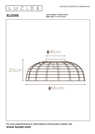 Накладной светильник LUCIDE 45149/56/37