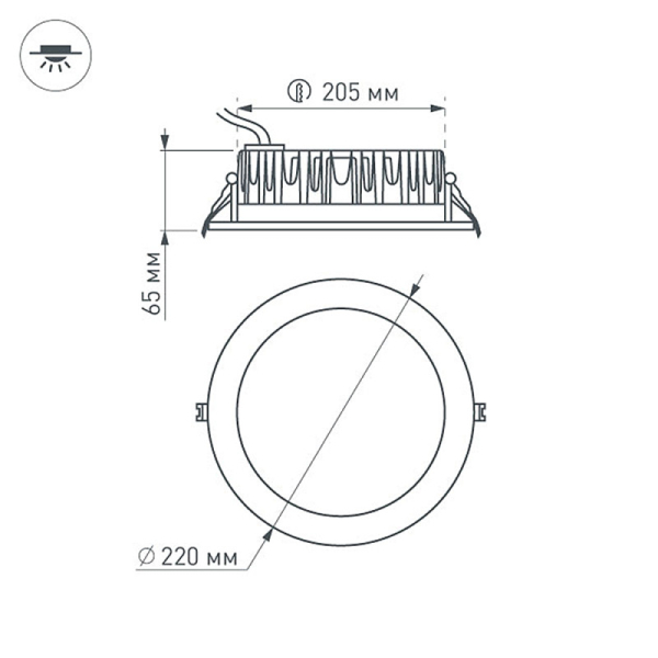 Светильник Downlight Arlight 021497