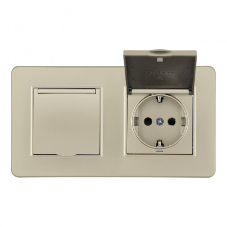 Розетка Arte Milano SET16-2-41-1x2 shampan