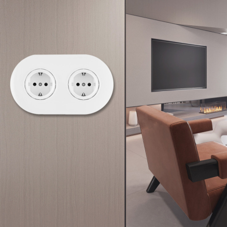 Розетка Arte Milano SET08-2-40-1x2 white