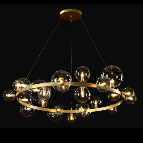 Crystal Lux Люстра Crystal Lux AGATA SP24 V2 GOLD/TRANSPARENTE
