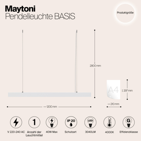 Линейный светильник Maytoni Technical P051PL-L40W4K