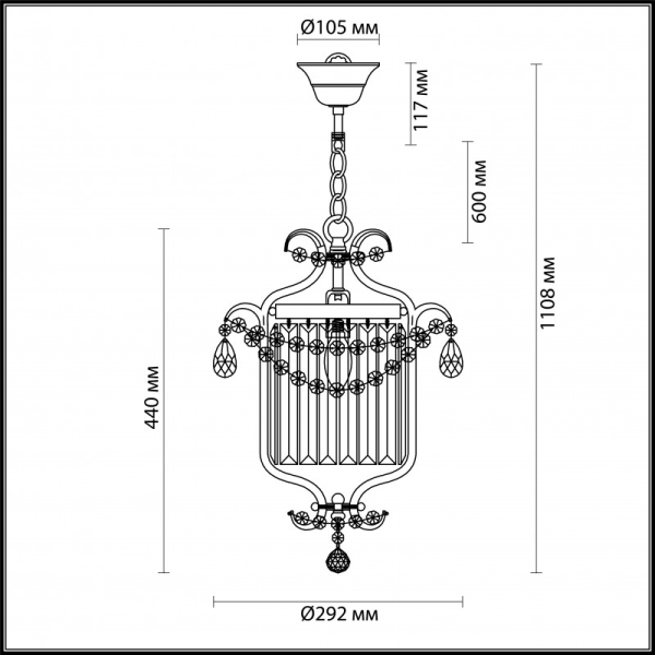 Подвесная люстра Odeon Light 4686/1