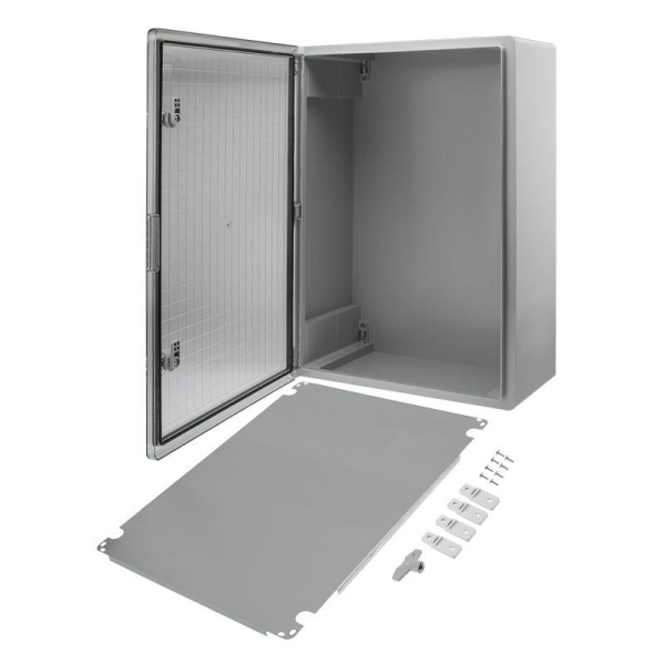 Корпус пластиковый ЩМПп с прозрачной дверцей и монтажной панелью 700х500х250мм, АБС, УХЛ1, IP65 REXANT