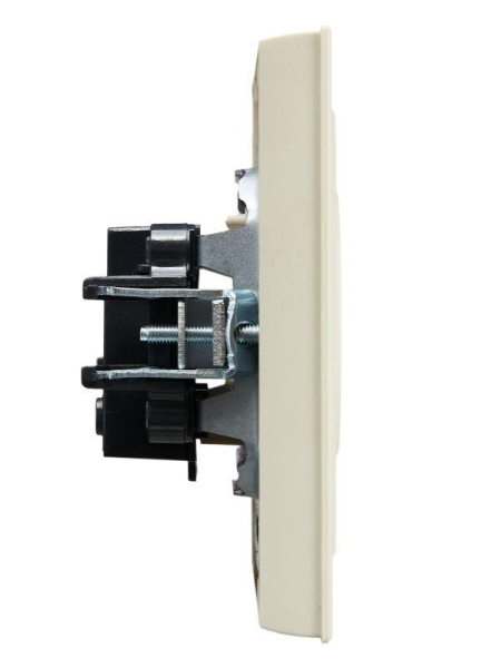 Розетка СП BRITE РСР10-1-0-БрКр 10А в сборе без заземл. без защ. шторок беж. IEK BR-R10-10-K10-F