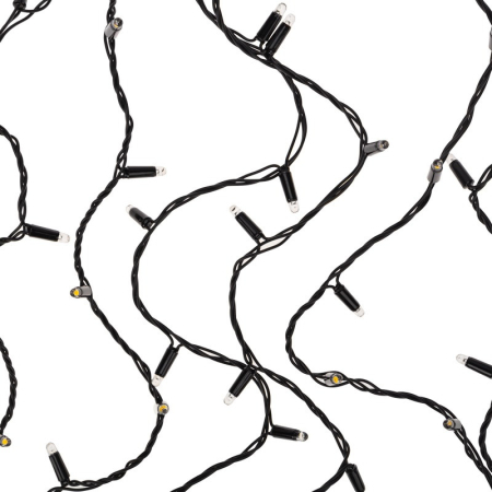 Гирлянда светодиодная Нить 10м 100 LED БЕЛЫЙ черный ПВХ IP65 постоянное свечение 230В соединяется нужен блок 303-500 NEON-NIGHT