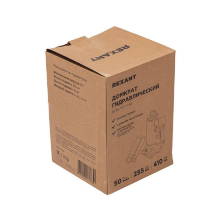 Домкрат гидравлический бутылочный 50т Rexant 80-0618