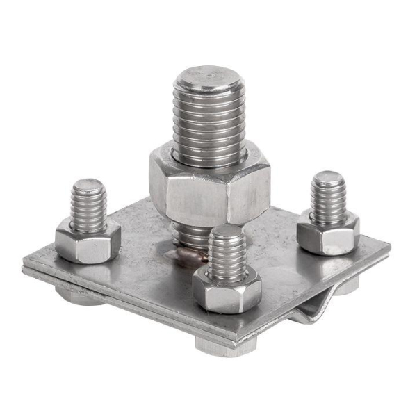 Зажим прута на штыре пластина d56х56мм Ni PROxima EKF lp-g6606-e1302-ni