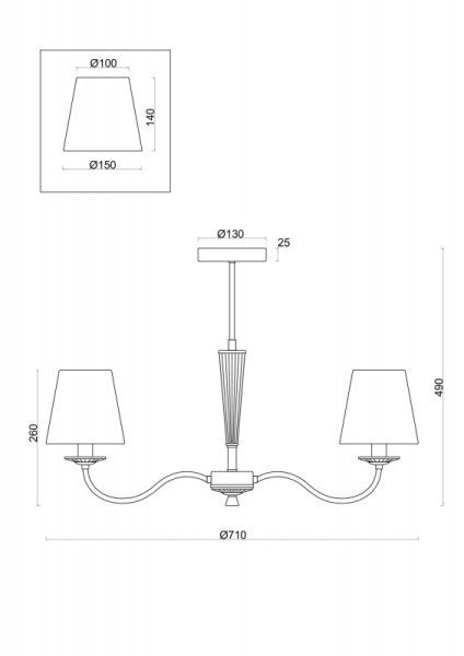 Люстра на штанге Freya FR2027PL-05N